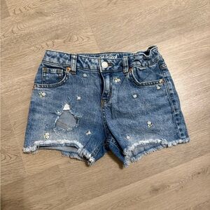 Embellished Blue Denim Shorts